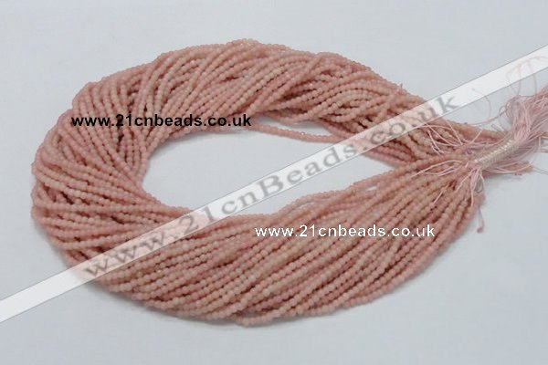 CAS01 15.5 inches 3mm round pink angel skin gemstone beads