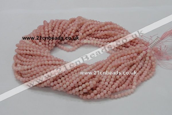 CAS02 15.5 inches 4mm round pink angel skin gemstone beads