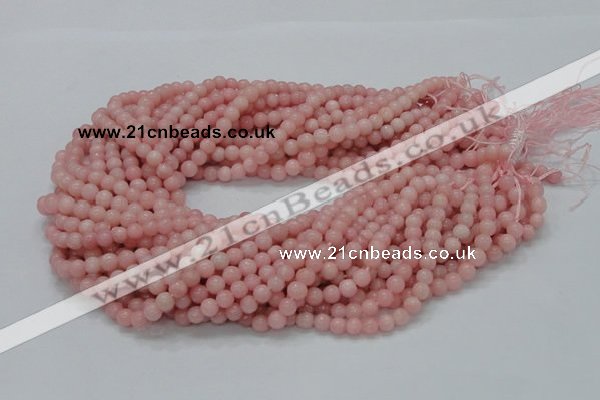 CAS03 15.5 inches 6mm round pink angel skin gemstone beads