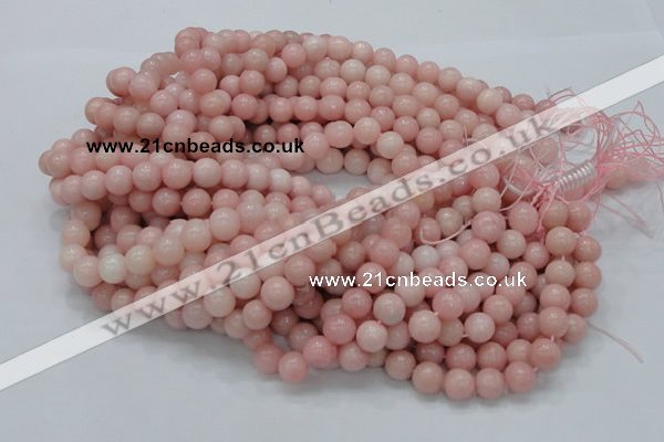 CAS05 15.5 inches 10mm round pink angel skin gemstone beads