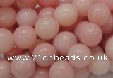 CAS06 15.5 inches 12mm round pink angel skin gemstone beads