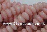 CAS09 15.5 inches 5*10mm rondelle pink angel skin gemstone beads