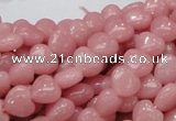 CAS14 15.5 inches 8*8mm heart pink angel skin gemstone beads