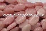 CAS19 15.5 inches 8*12mm oval pink angel skin gemstone beads