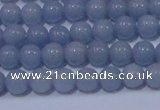 CAS200 15.5 inches 4mm round blue angel skin gemstone beads