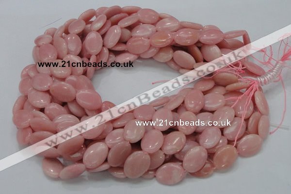 CAS21 15.5 inches 14*18mm oval pink angel skin gemstone beads