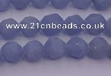 CAS210 15.5 inches 6mm faceted nuggets blue angel skin gemstone beads