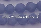 CAS213 15.5 inches 12mm faceted nuggets blue angel skin gemstone beads