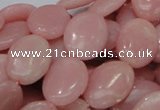 CAS22 15.5 inches 18*25mm oval pink angel skin gemstone beads