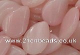 CAS27 15.5 inches 18*24mm twisted teardrop pink angel skin gemstone beads