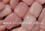 CAS29 15.5 inches 13*18mm rectangle pink angel skin gemstone beads