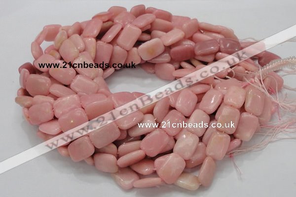 CAS29 15.5 inches 13*18mm rectangle pink angel skin gemstone beads