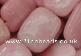 CAS30 15.5 inches 20*30mm rectangle pink angel skin gemstone beads