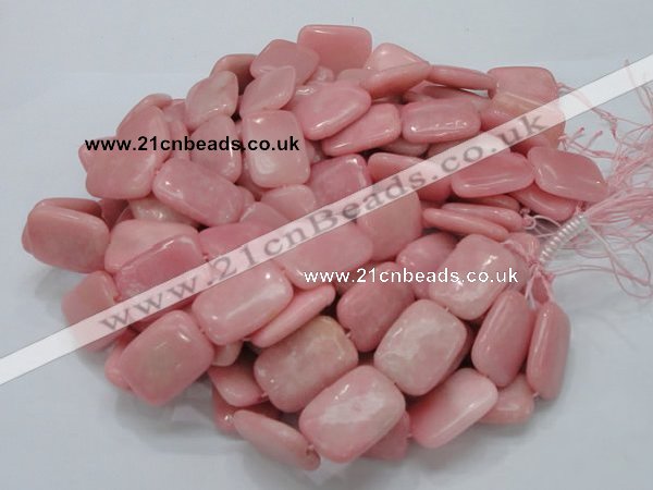 CAS30 15.5 inches 20*30mm rectangle pink angel skin gemstone beads