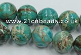 CAT02 15.5 inches 16mm round natural aqua terra jasper beads