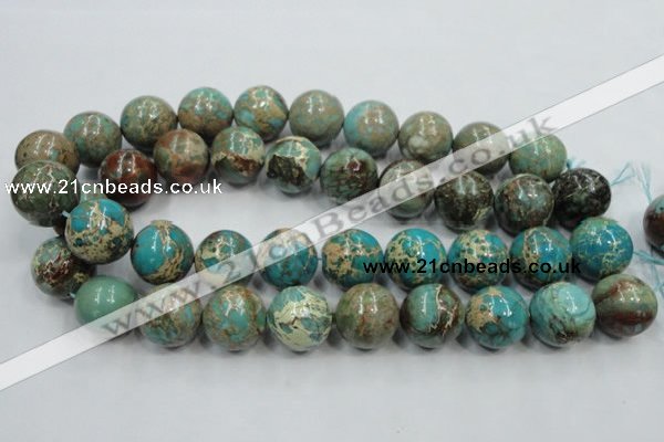 CAT04 15.5 inches 20mm round natural aqua terra jasper beads