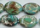 CAT09 15.5 inches 18*25mm oval natural aqua terra jasper beads