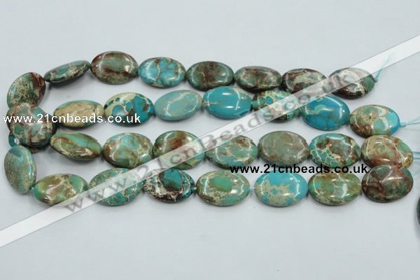 CAT09 15.5 inches 18*25mm oval natural aqua terra jasper beads