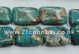 CAT15 15.5 inches 13*18mm rectangle natural aqua terra jasper beads