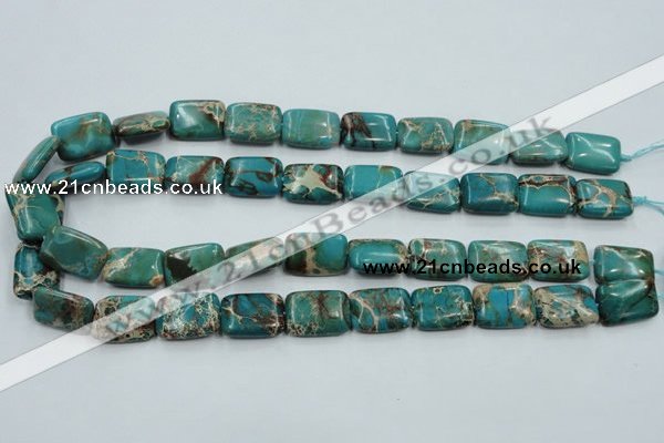 CAT15 15.5 inches 13*18mm rectangle natural aqua terra jasper beads