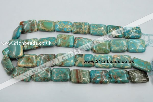 CAT16 15.5 inches 18*25mm rectangle natural aqua terra jasper beads