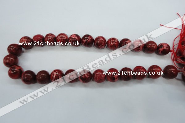 CAT163 15.5 inches 12mm round dyed natural aqua terra jasper beads