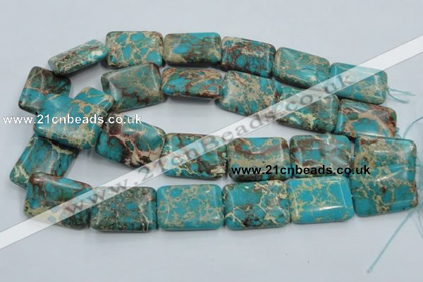 CAT17 15.5 inches 22*30mm rectangle natural aqua terra jasper beads