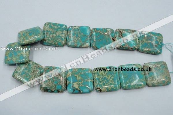 CAT19 15.5 inches 30*30mm square natural aqua terra jasper beads