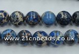 CAT211 15.5 inches 8mm round dyed natural aqua terra jasper beads