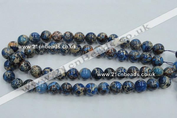 CAT212 15.5 inches 10mm round dyed natural aqua terra jasper beads