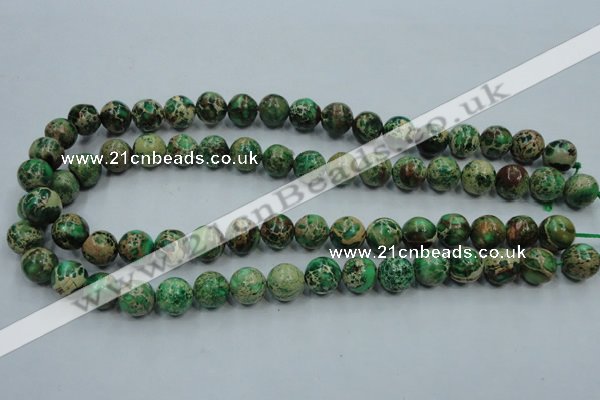 CAT221 15.5 inches 14mm round dyed natural aqua terra jasper beads