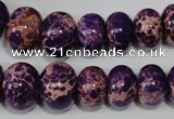 CAT303 15.5 inches 7*10mm – 15*20mm rondelle dyed aqua terra jasper beads