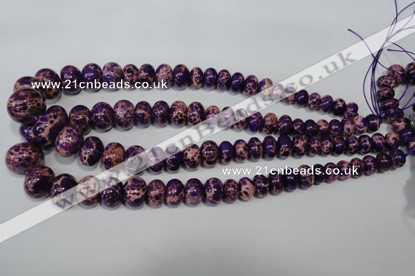 CAT303 15.5 inches 7*10mm – 15*20mm rondelle dyed aqua terra jasper beads