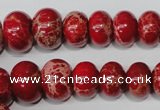 CAT304 15.5 inches 7*10mm – 15*20mm rondelle dyed aqua terra jasper beads