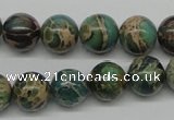 CAT5005 15.5 inches 12mm round natural aqua terra jasper beads