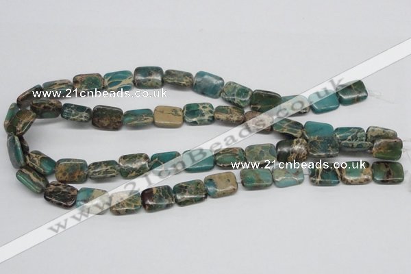 CAT5015 15.5 inches 12*16mm rectangle natural aqua terra jasper beads
