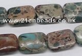 CAT5016 15.5 inches 13*18mm rectangle natural aqua terra jasper beads