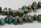 CAT5019 15.5 inches 8*12mm nuggets natural aqua terra jasper chip beads