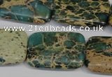 CAT5028 15.5 inches 20*30mm rectangle natural aqua terra jasper beads