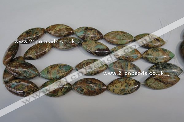 CAT5035 15.5 inches 20*38mm marquise natural aqua terra jasper beads