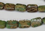 CAT5040 15.5 inches 10*14mm rectangle natural aqua terra jasper beads