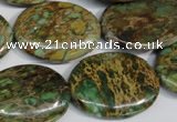 CAT5043 15.5 inches 22*30mm oval natural aqua terra jasper beads