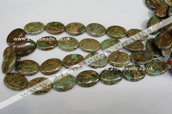 CAT5043 15.5 inches 22*30mm oval natural aqua terra jasper beads