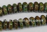 CAT5046 15.5 inches 6*12mm rondelle natural aqua terra jasper beads