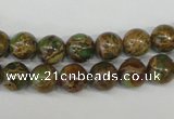 CAT5050 15.5 inches 8mm round natural aqua terra jasper beads