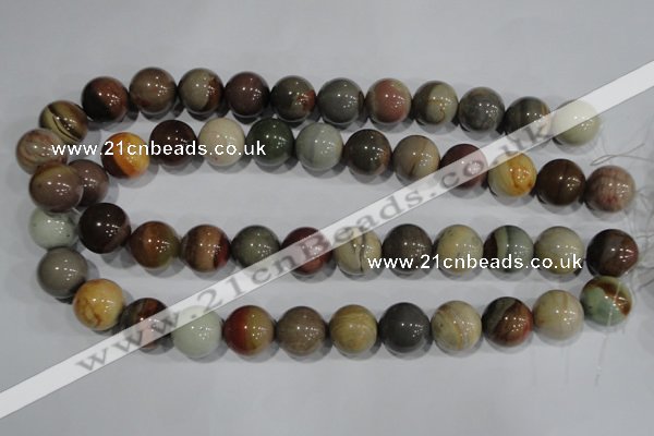 CAT5205 15.5 inches 14mm round aqua terra jasper beads wholesale