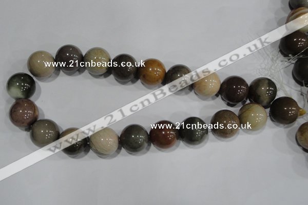 CAT5207 15.5 inches 18mm round aqua terra jasper beads wholesale