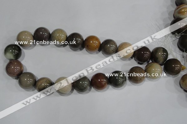 CAT5208 15.5 inches 20mm round aqua terra jasper beads wholesale