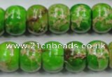 CAT56 15.5 inches 12*16mm rondelle dyed natural aqua terra jasper beads