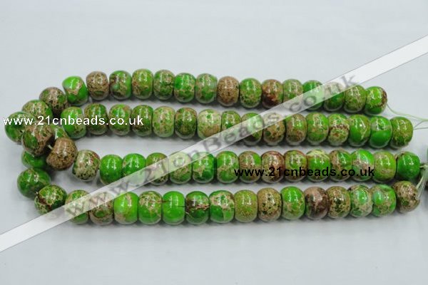 CAT56 15.5 inches 12*16mm rondelle dyed natural aqua terra jasper beads